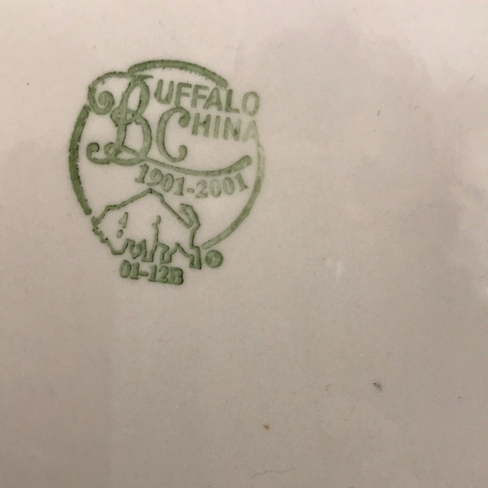 Buffalo 100 Yr Anniversary Plate Green striped